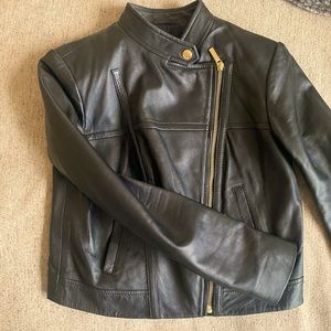 Michael Kors lined 100% leather jacket